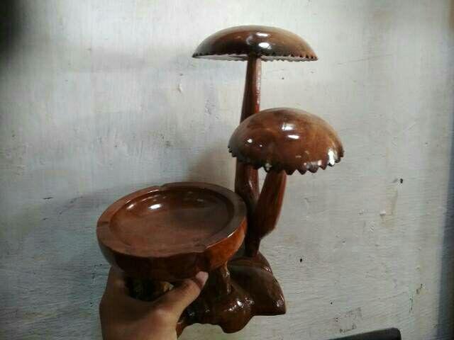 Asbak Pohon Ukiran Kayu Jati