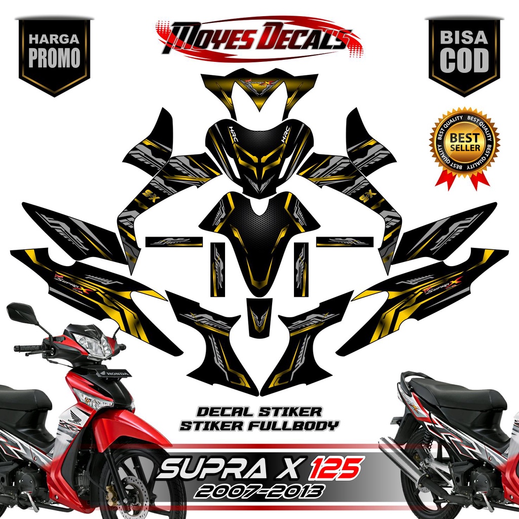 Decal Supra X 125 // Decal Honda Supra X 125 CW // Decal Supra X 125 Karbu Fullbody