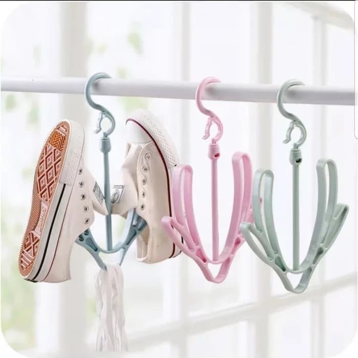 Hanger SEPATU SENDAL - Gantungan Sepatu Sendal / Jemuran Sepatu Gantungan Jemuran Sepatu Sandal Hanger Pengering Shoes Kaos Kaki Tas Slop Alat Gantung Sendal Kaus