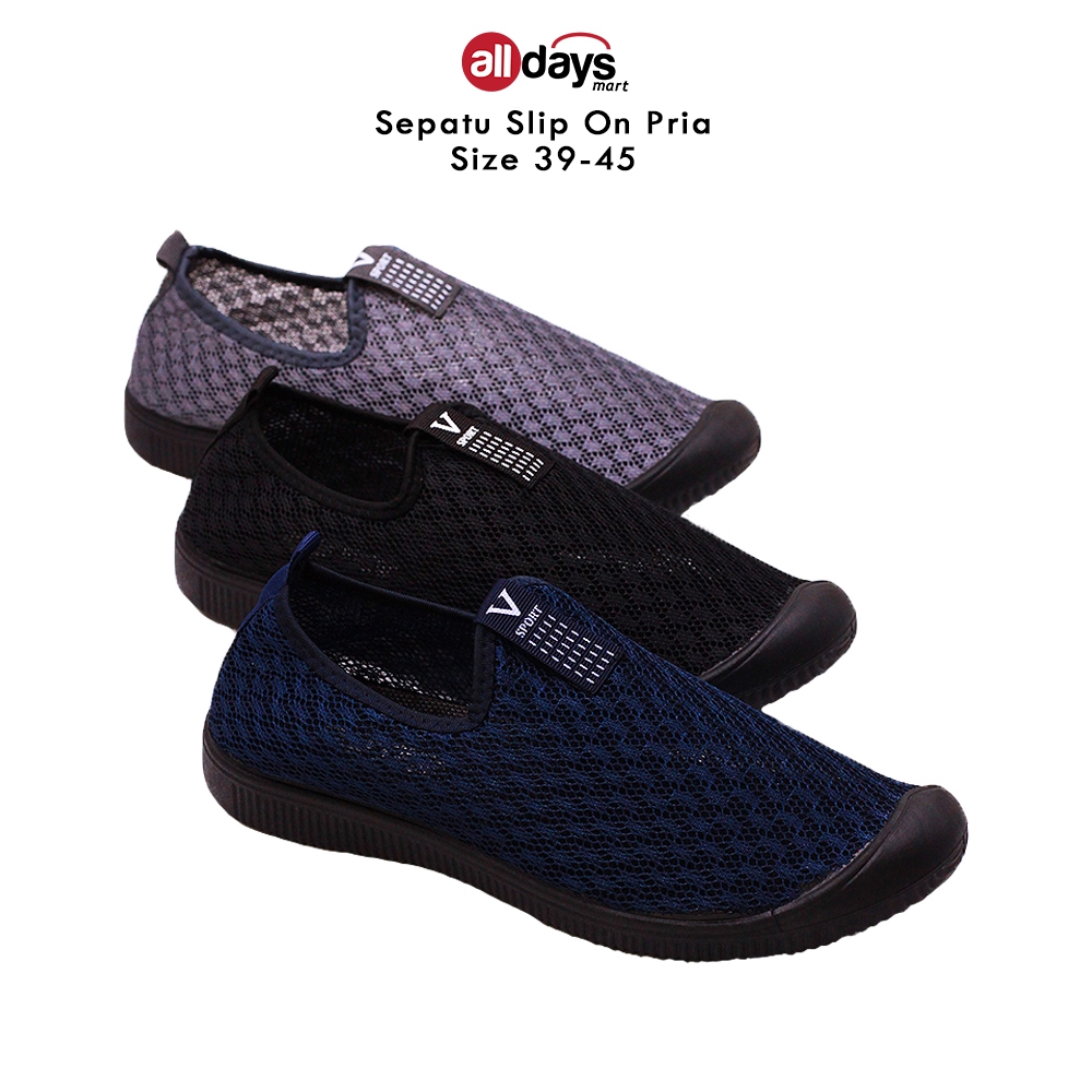 Faster Sepatu Sneakers Slip On Casual Pria 1910-126 Size 40-45