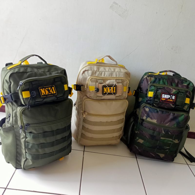 TAS RANSEL PRIA=TAS ARMY=TAS PRIA FREE SATU BUAH LOGO RANDOM