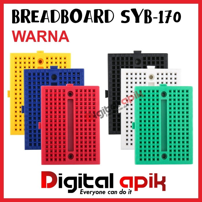 

Breadboard Projectboard SYB 170 tie titik Kecil Mini Bread Board Putih