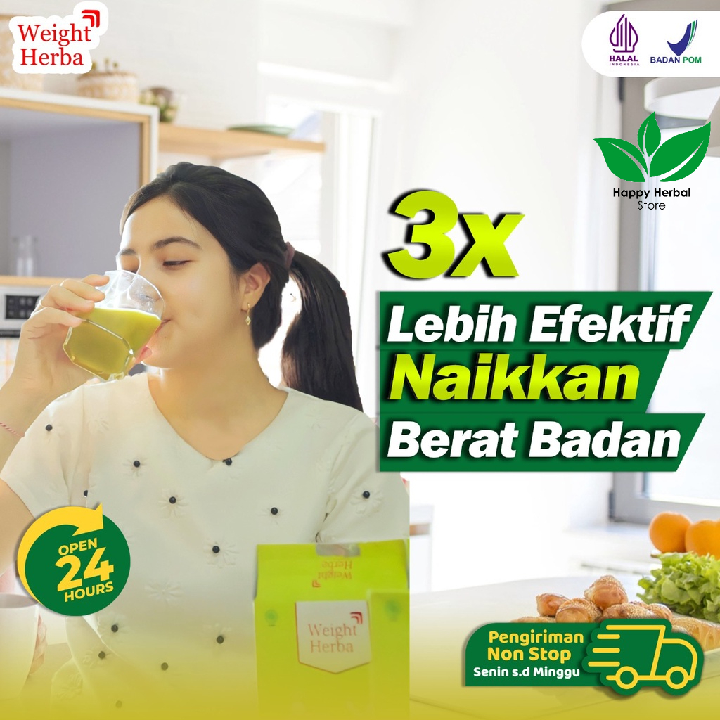 Weight Herba - Susu Penambah Berat Badan Penambah Nafsu Makan &amp; Kesehatan Pencernaan 200gr