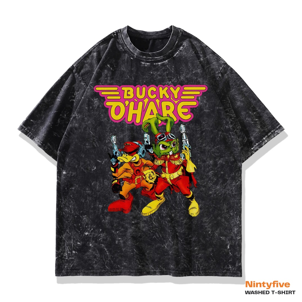 T shirt Anime Bucky ohare Oversized Wash | Kaos Baju Bucky O'hare 90s Oversize