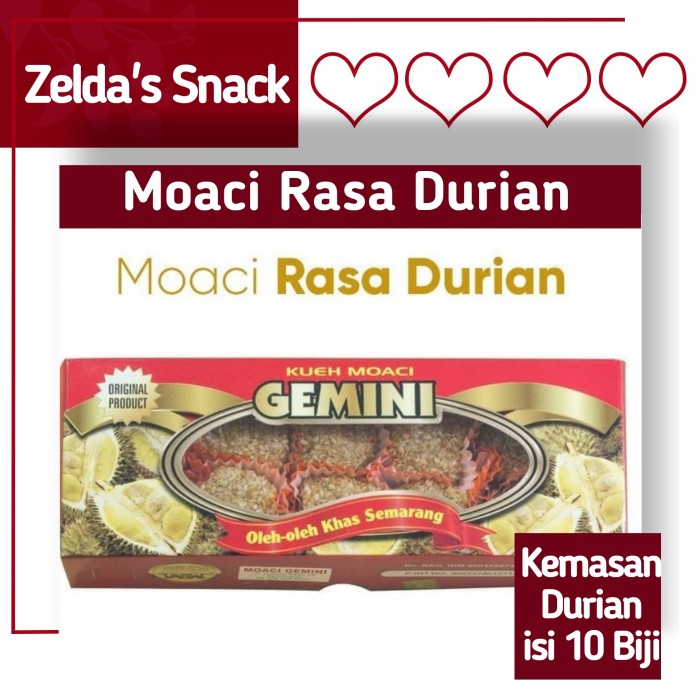 

Moci Moaci Gemini Rasa Durian isi 10 Biji | Kuliner Khas Semarang - Wijen