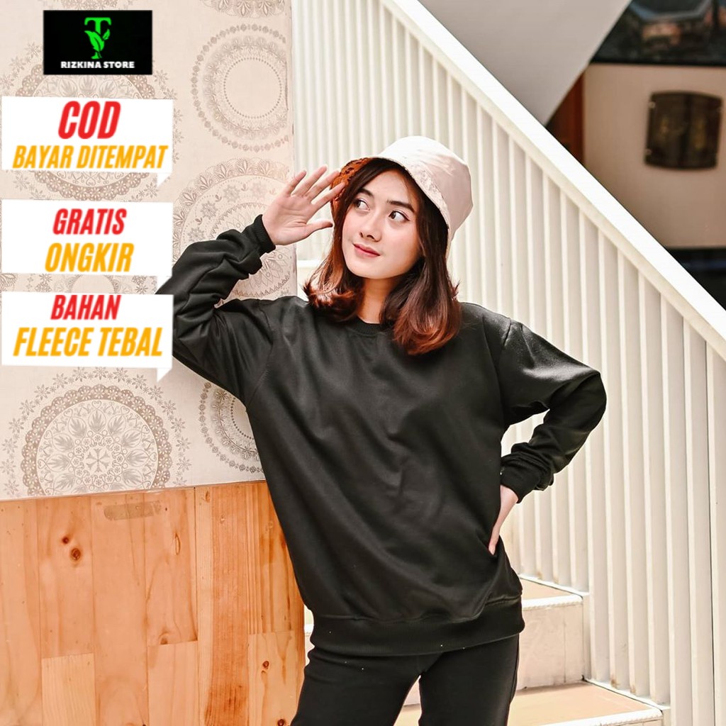 Sweater Basic Sweater Polos Wanita Pria Keren RS