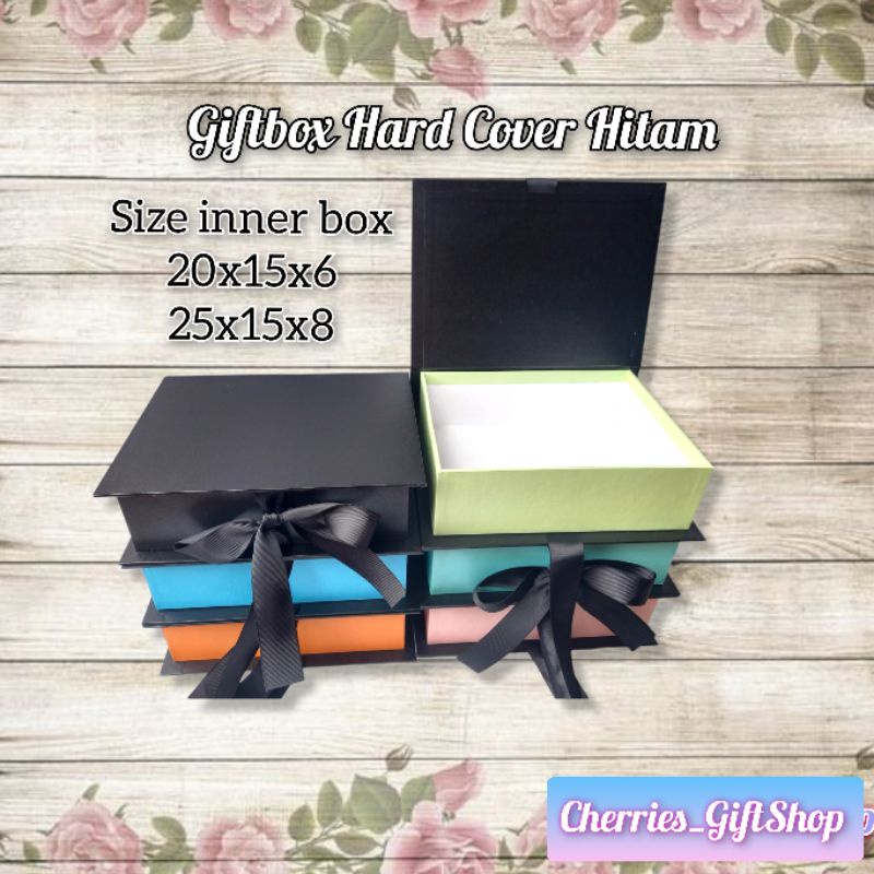 

CUSTOM Kotak Kado/GIFTBOX HARDBOX HAMPERS Model Buku Cover Hitam