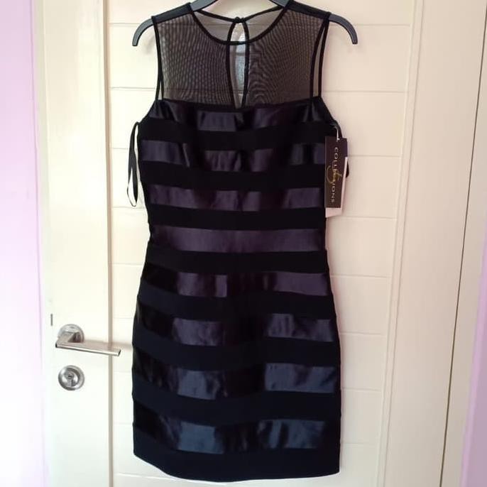 promo dress cantik hitam elegant sexy js collections terbaru