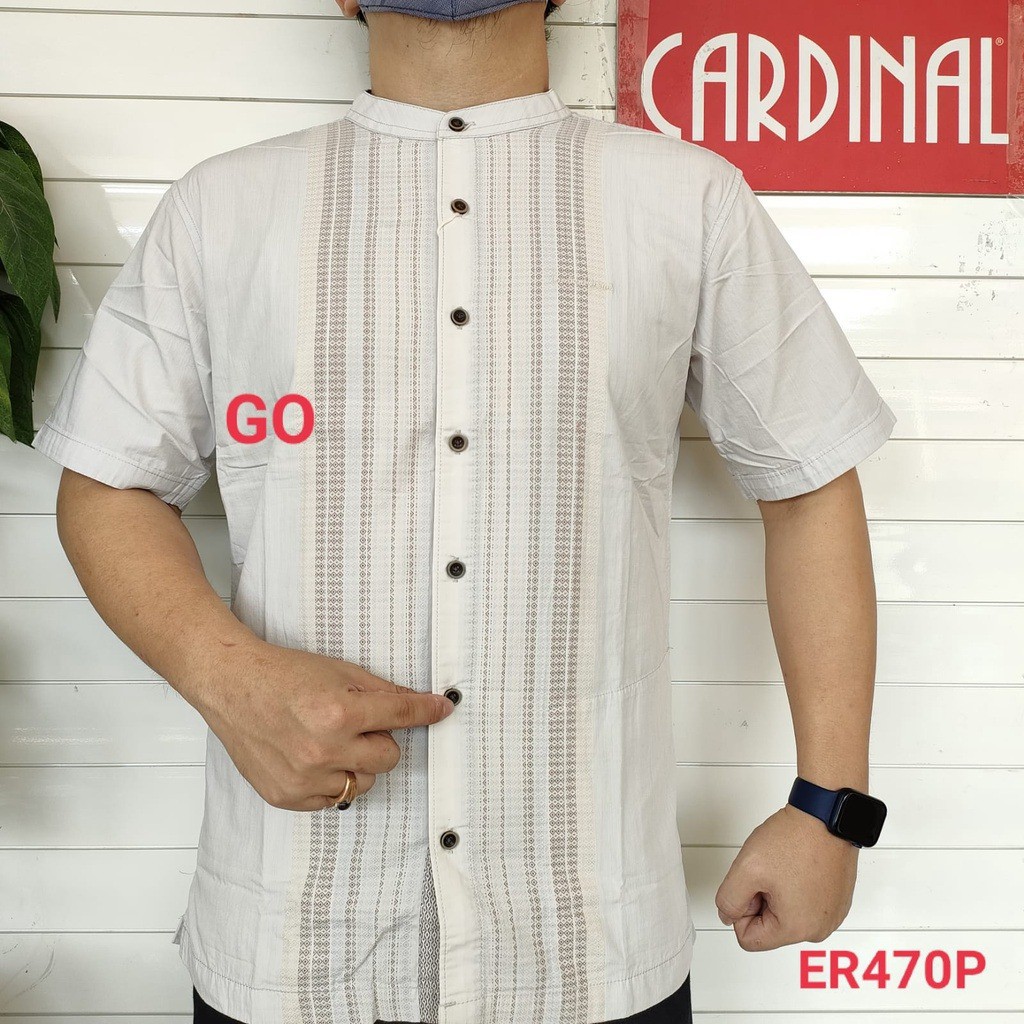 BB CARDINAL KEMEJA KOKO Taqwa Pakaian Pria Original Baju Muslim Salur Kekinian Lengan Pendek