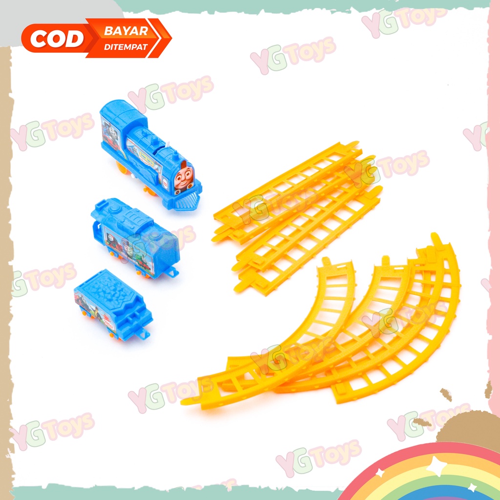 YGtoys Mainan Anak Rel Kereta Api Karakter Train Play Set