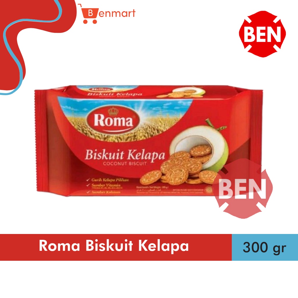 

ROMA BISKUIT KELAPA 300 gr 300gr - Merah Pak Dus Bungkus Coconut Grosir Murah