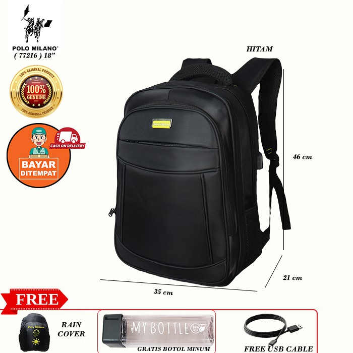 TAS RANSEL Tas Pria TasKERJA BACKPACK POLO CAVALLO - 77216 - RANSEL MULTIFUNGSI - TERBARU PALING MURAH Tas ANTI AIR