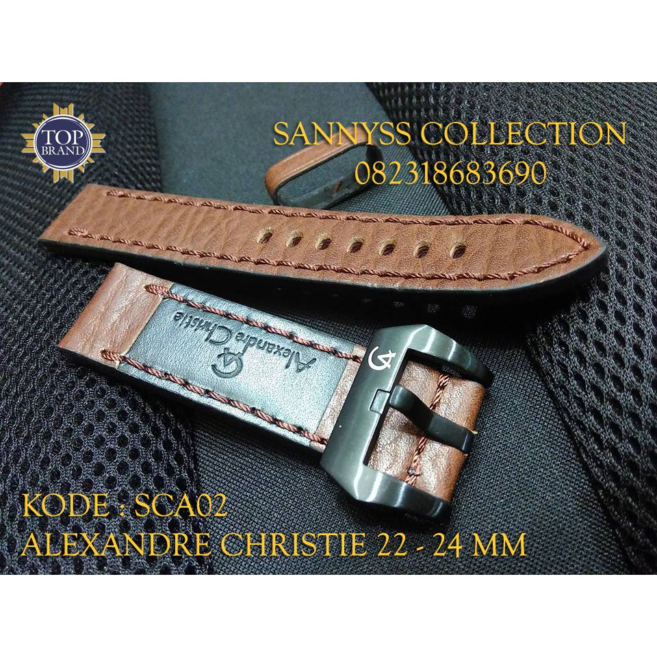 STRAP / TALI JAM ALEXANDRE CHRISTIE 22 - 24 MM COKLAT
