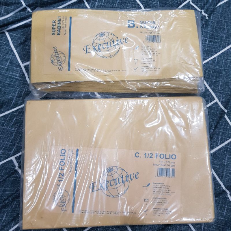 

Amplop Super Kabinet Executive isi 100 Amplop Coklat