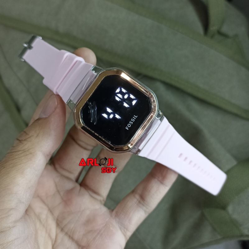 JAM TANGAN WANITA LED TOUCH RUBBER BISA COD