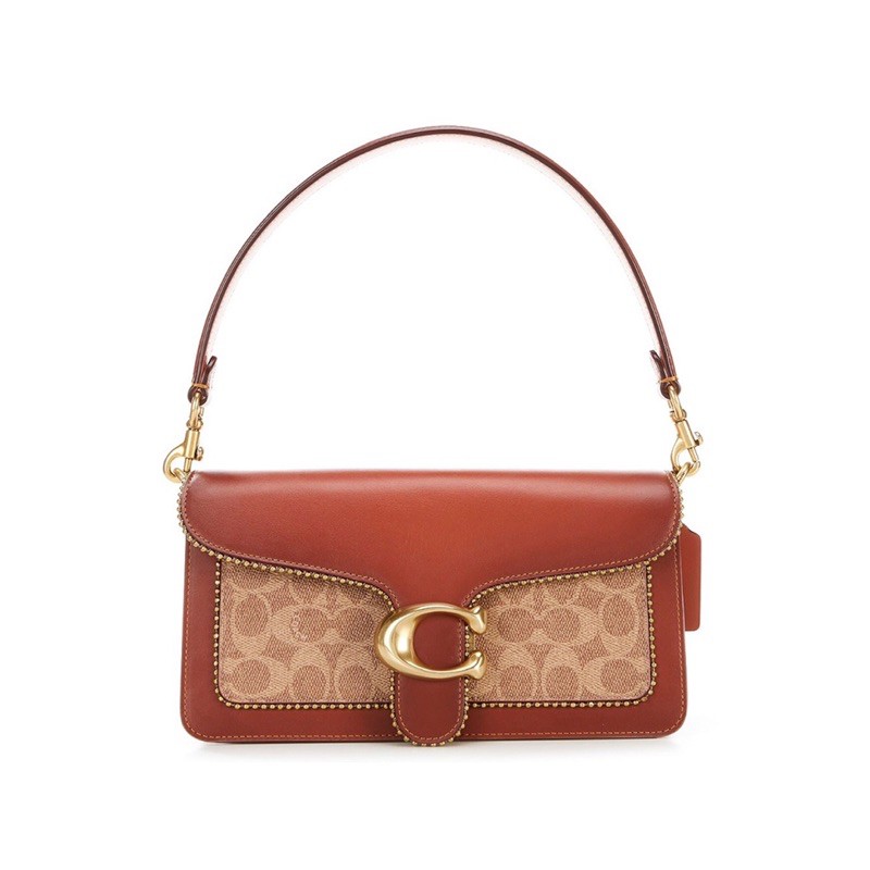 COACH TABBY SHOULDER BAG 26 IN SIGNATURE CANVAS WITH BEAD CHAIN