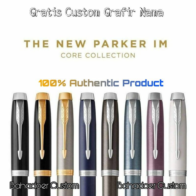 

PULPEN PARKER ORIGINAL NEW IM CORE COLLECTION GRATIS CUSTOM GRAFIR NAMA
