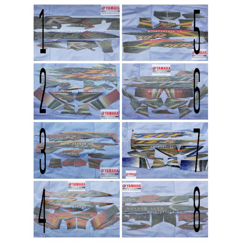 Stiker streping lis list striping fizr f1zr 2001 2002 2003 2004 2005 biru hitam merah silver origina