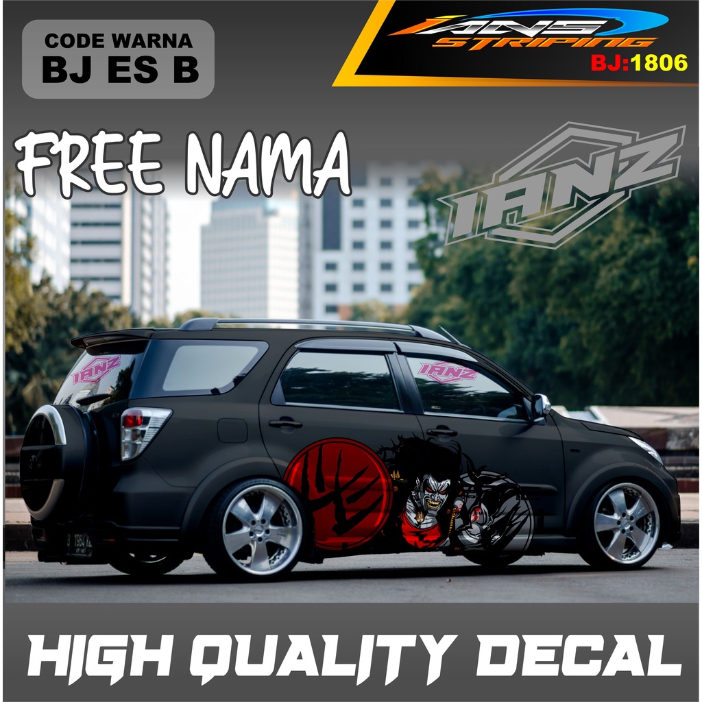 DECAL STIKER MOBIL TERIOS / STIKER MOBIL GRAND LIVINA / VARIASI STIKER MOBIL AVANZA / STIKER MOBIL XENIA / STIKER MOBIL