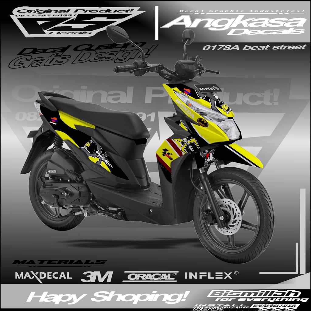 0178A DECALS STIKER FULLBODY CUSTOM MOTOR BEAT STREET 2019
