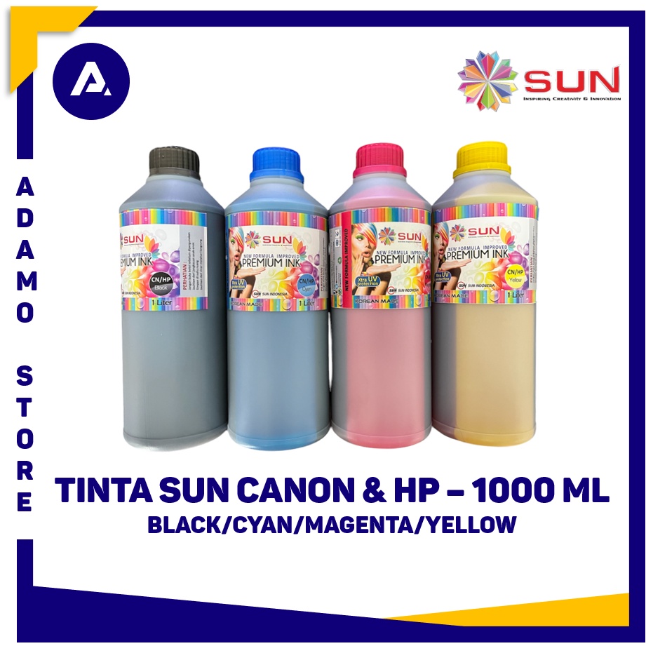 Refill Tinta Sun Premium Ink Canon HP 1000ml