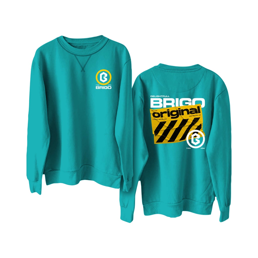 Sweater Crewneck BRIGO Delight Full Sablon DTF Fleece Cotton II BRIGO Basic Sweatshirt  Delight Full II Cotton M-XXL (Pria &amp; Wanita) Free stiker&amp;Gantungan Kunci