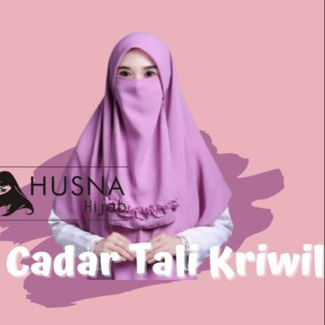 [BRAND HUSNA HIJAB] Cadar Tali Kriwil 2 Layer / NIQOB TALI KRIWIL 2 LAYER / Cadar 2 Layer