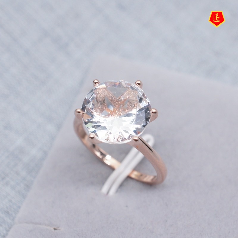 [Ready Stock]Simple Personality Moissanite Ring