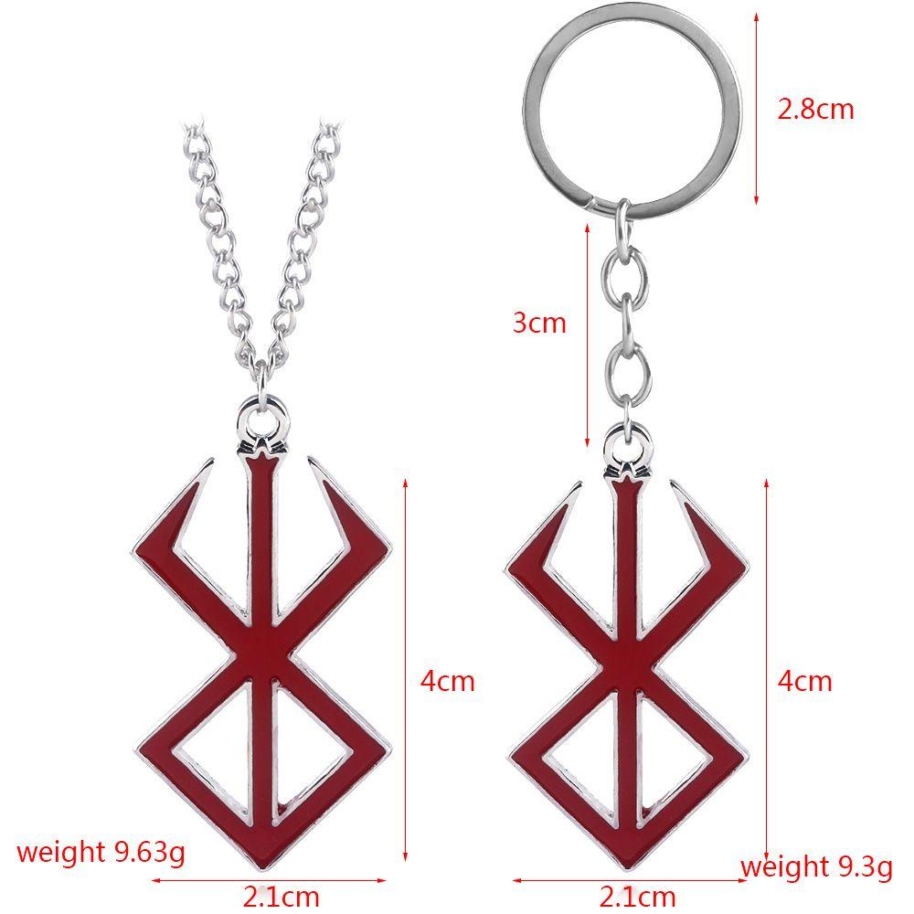 Preva Berserk Simbol Kalung Hip Hop Keyring Hadiah Untuk Penggemar Norse Viking Mitologi Liontin