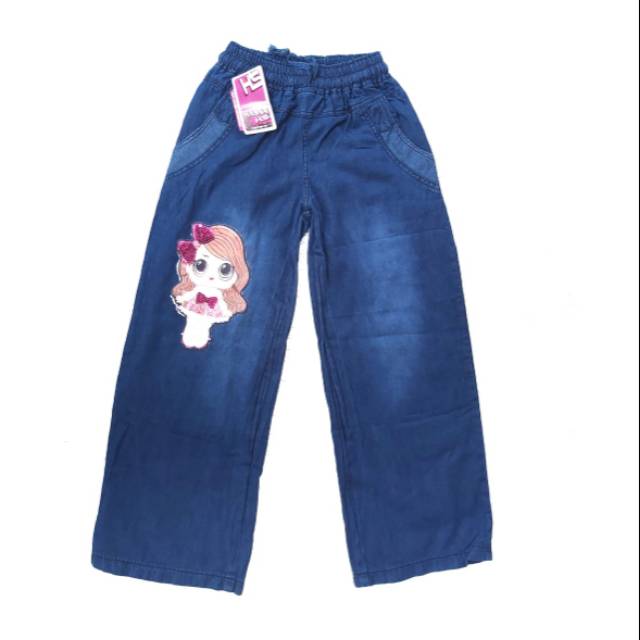 Kulot jeans anak tanggung usia 10 - 13 thn.