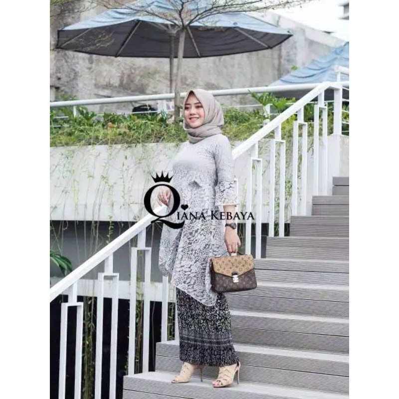 IndahKebaya | SETELAN KEBAYA MODERN / SRIKANDI MIX ROK PLISKET JUMBO / WISUDA / PESTA / SERAGAMAN