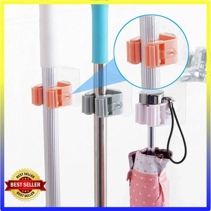 ND - BROOM MOP HOLDER / KLIP PENJEPIT GANTUNGAN SAPU - PEL  - Random