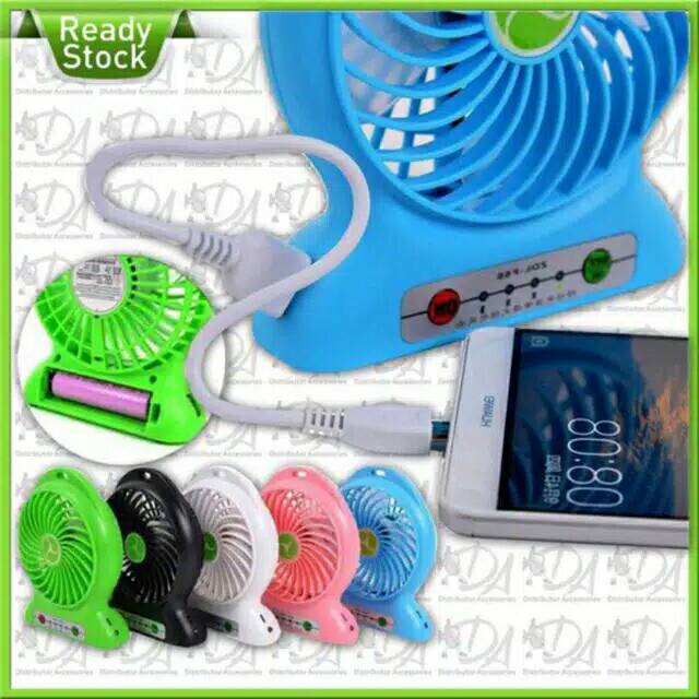 Kipas Angin Mini Portable Mini USB FAN /Kipas Mini Recharge+ SENTER ~ ArfaCollections