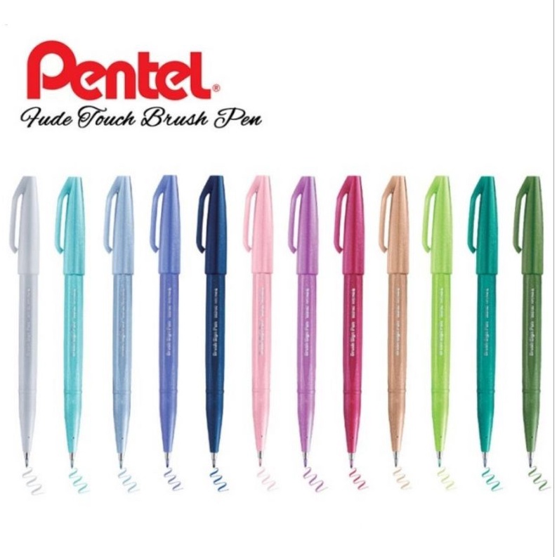 

Pentel Touch Brush Pen Calligraphy Gratis Kertas Latihan Lettering // Dimino