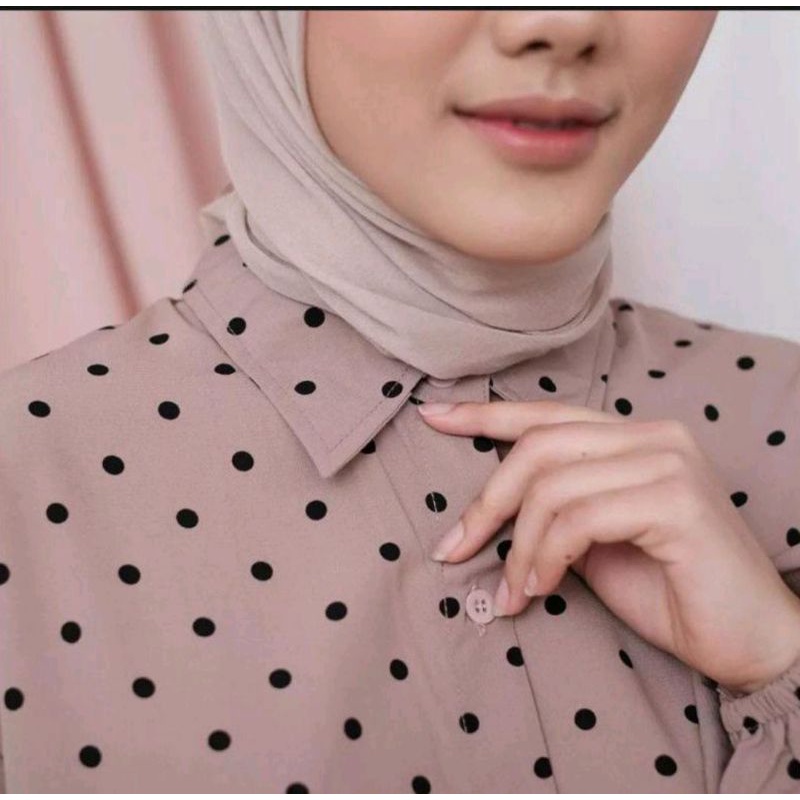 KEMEJA TRENDY POLKADOT WANITA KEKINIAN 2021