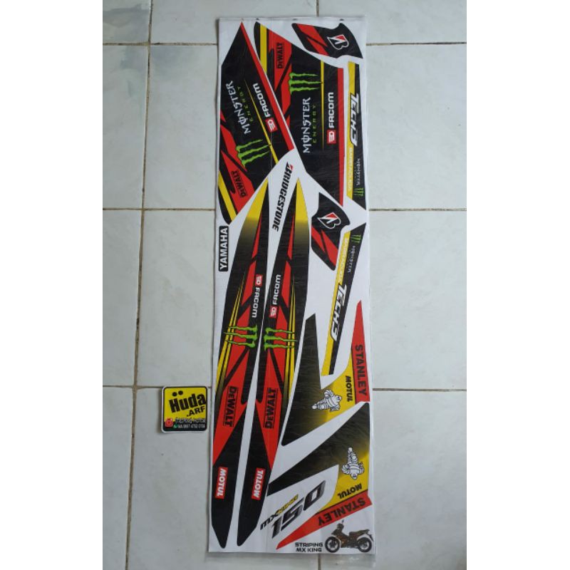 (BISA COD) Striping Mx king "monster enegy" Lis Stiker Variasi Yamaha Jupiter MX King Striping Lis D
