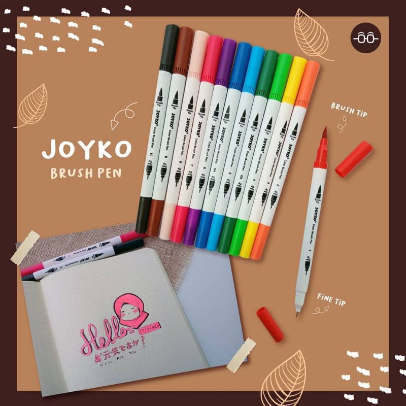 

Joyko brush pen dual tip