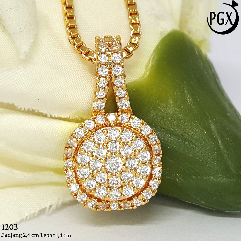 PGX Liontin Kalung Xuping Wanita Perhiasan Lapis Emas Aksesoris Fashion - I203