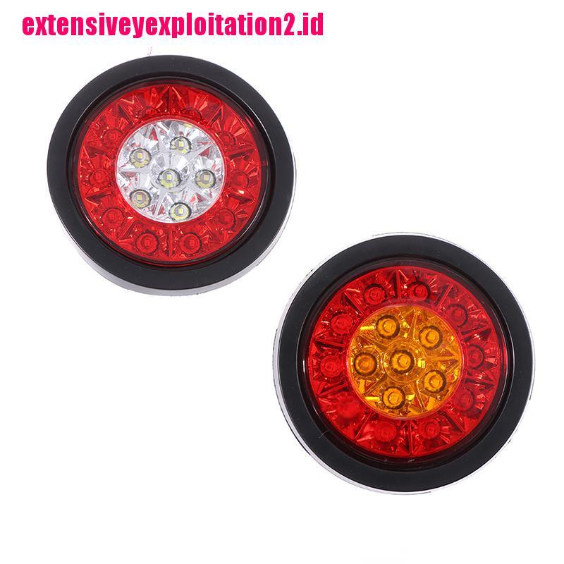 &lt; E2id &amp; &gt; Lampu Sein 16-led 4 &quot;Bentuk Bulat Warna Merah Untuk Truk / Trailer