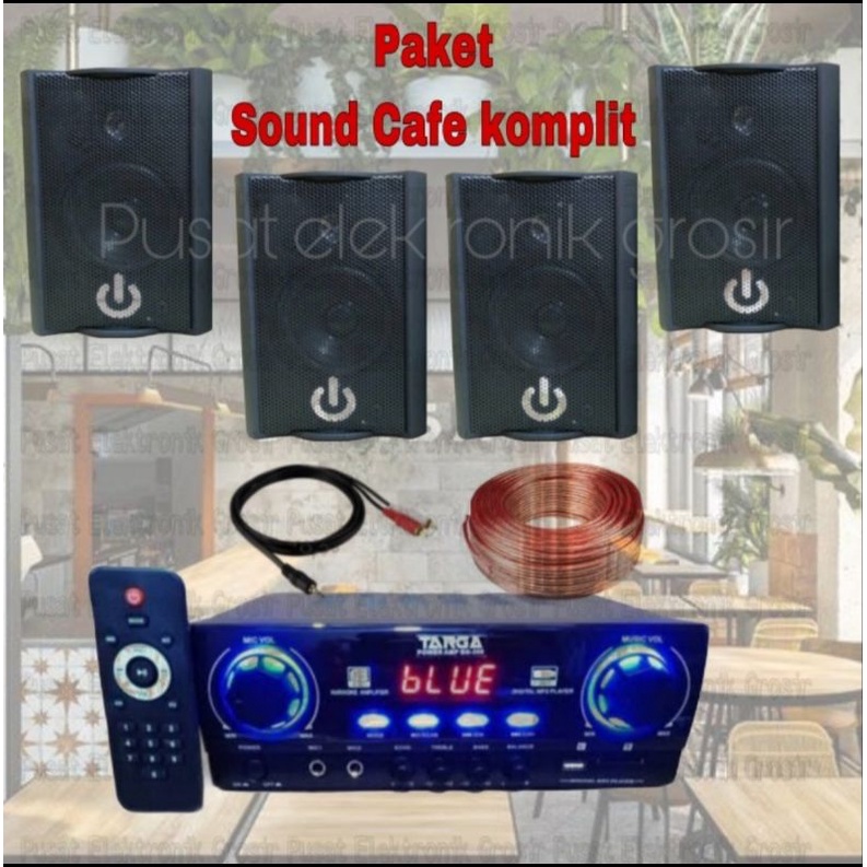 Paket Audio Soundsystem Cafe Amplifier Speaker Targa Crimson