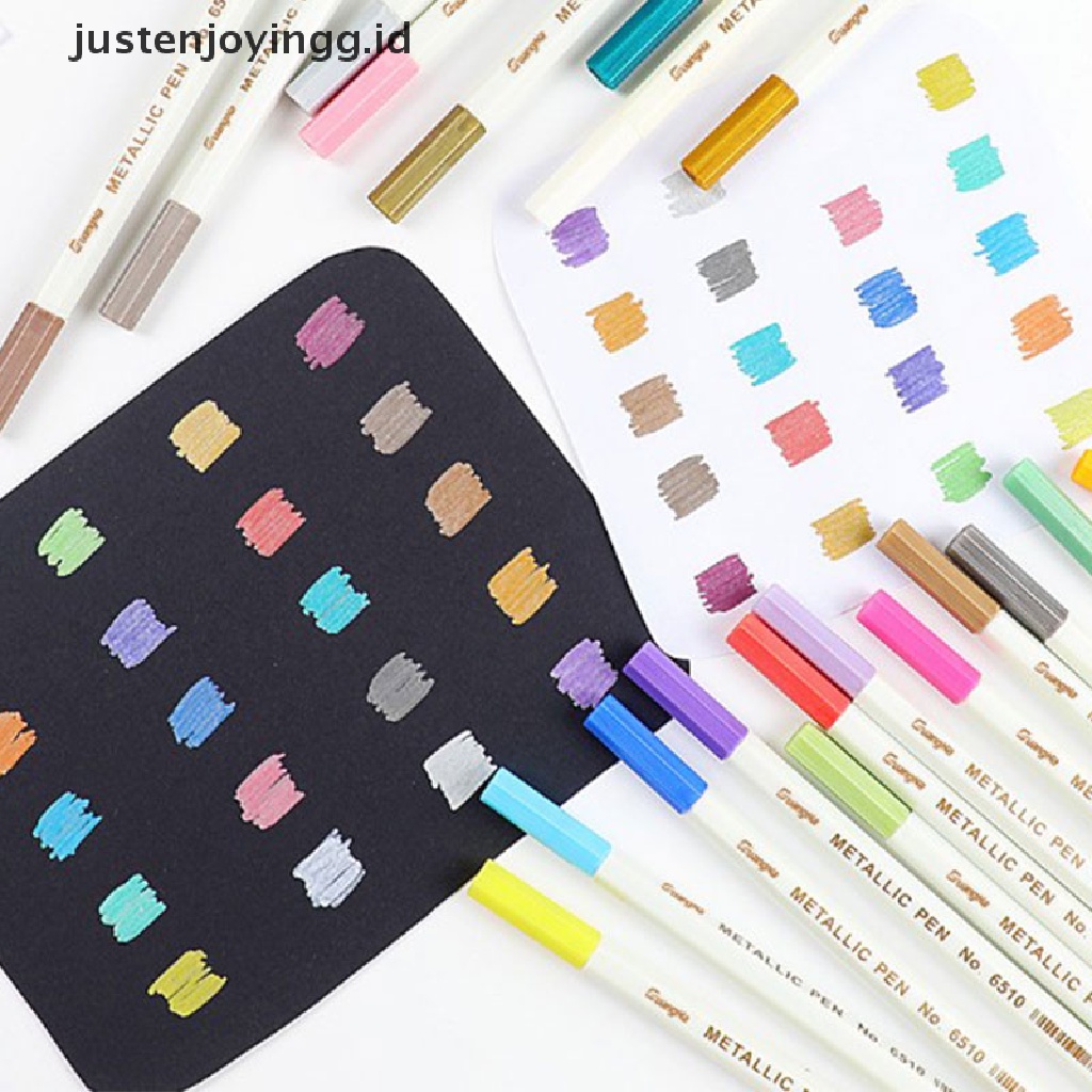 【justenjoyingg.id】 20 colors Premium Acrylic Pens Marker Pens Paint Pen Write on Stones Glass .