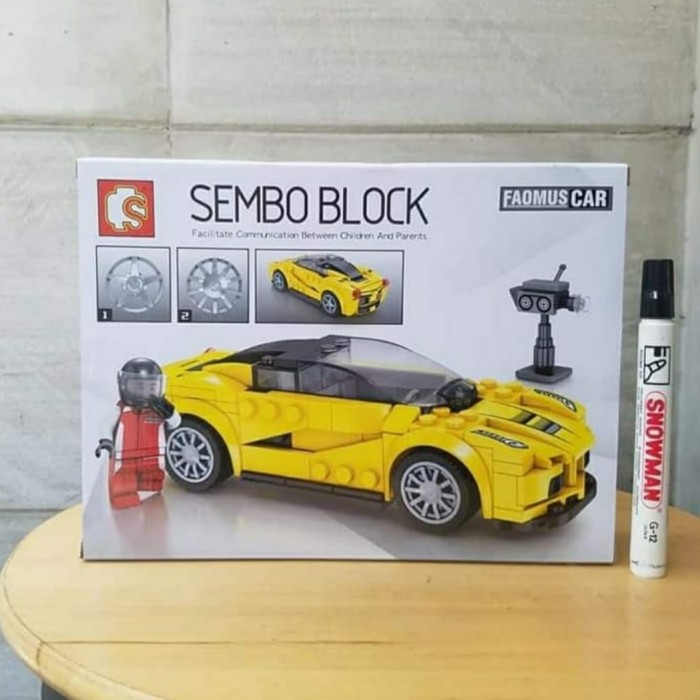 mainan sembo block brick mobil car racing - set mobil sembo block anak