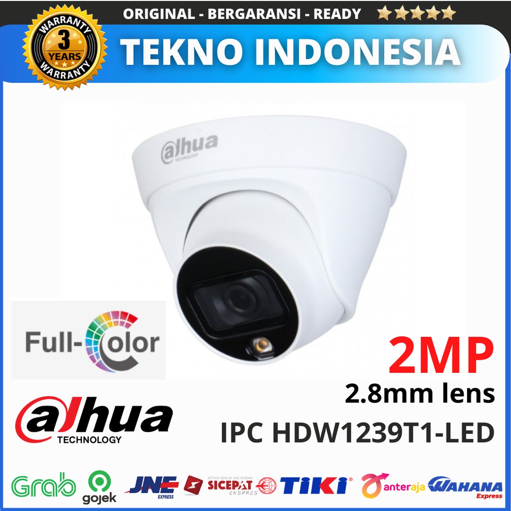 DAHUA IPC HDW1239T1 LED 2MP Full Color Night Turret IP Camera Indoor Dome HDW1239T1P LED ColorVu