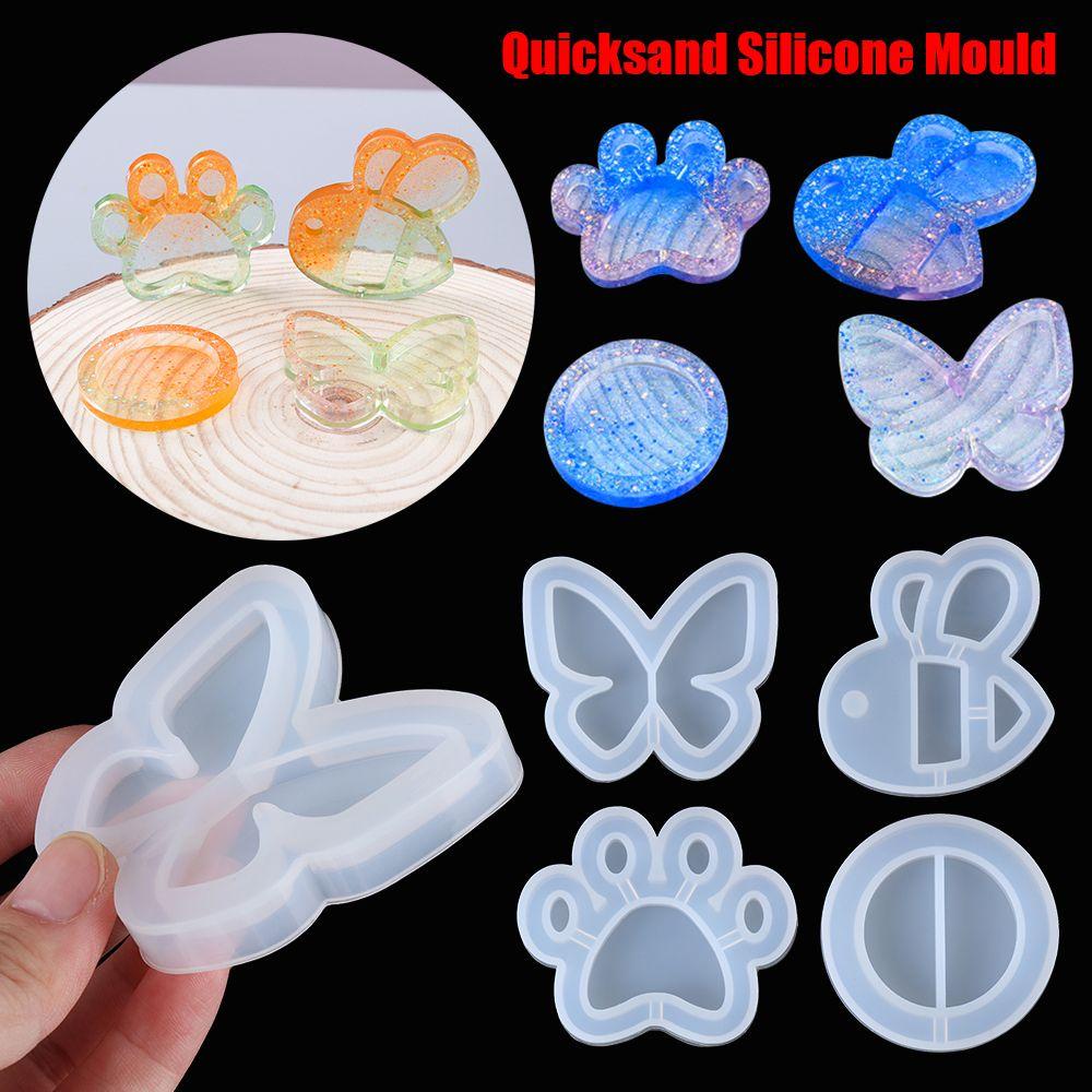 Cetakan Resin Pengocok Nanas Butterfly UV Epoxy Crystal Pendant Key Chain Molds