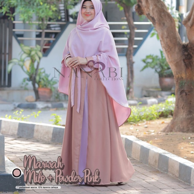 Set Marwah Milo Powder Pink original by Nanabi collection