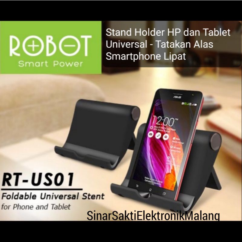 Robot Stand Holder HP Ipad Tablet Lipat Tatakan Alas Universal RT-US01