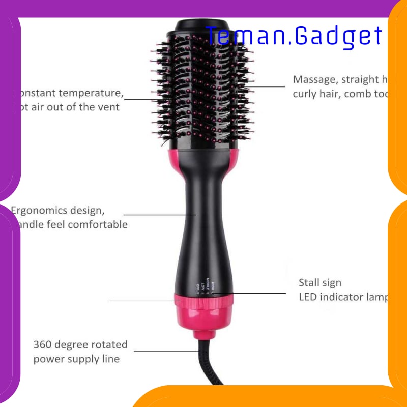 TG-FE199 OLOEY SISIR ROLLER HAIR DRYER RAMBUT 2IN1 VOLUMIZER CURLER COMB WB-336