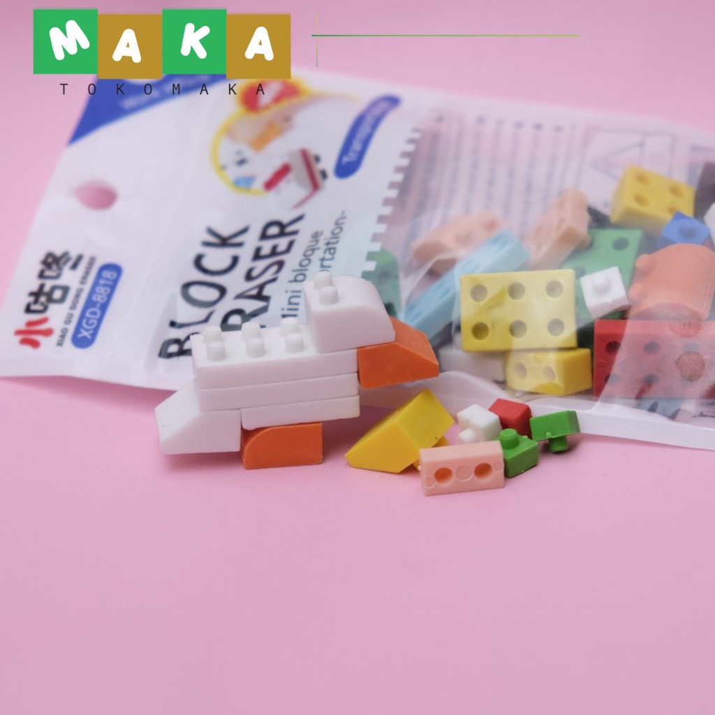 

Penghapus lego brick hapusan pensil bentuk lego perlengkapan kebutuhan sekolah alat tulis kantor unik lucu murah import
