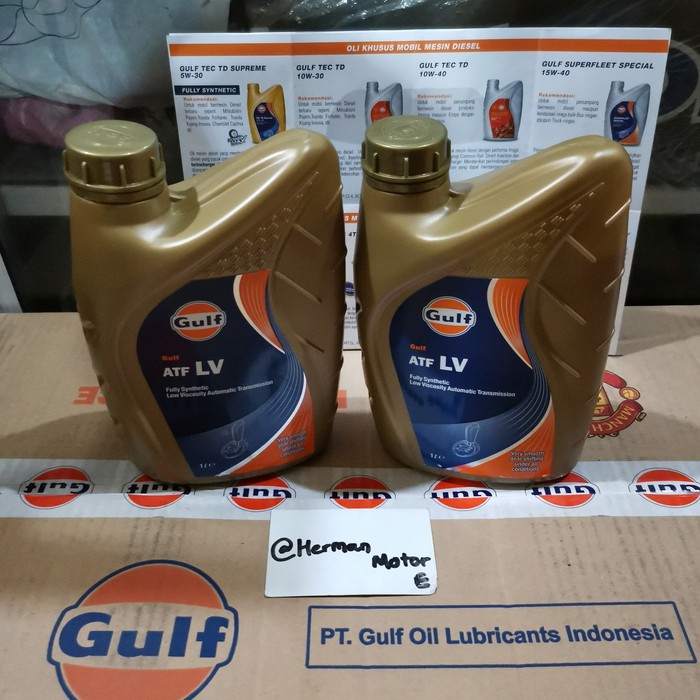 Oli matic Gulf AT ATF LV Low Viscosity D-VI, LV, Toyota WS, AW-1, Honda DW-1, SP-IV kemasan 1liter