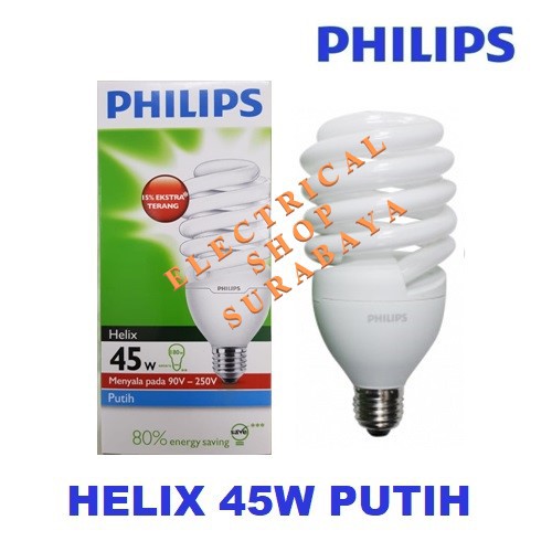  PHILIPS  LAMPU  HELIX 45W 45 WATT  PUTIH HARGA  GROSIR 